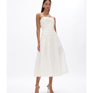 Rachel Gilbert Strapless Sophia White Dress Size 1 (4US)